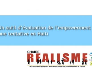 Un outil d’évaluation de l’empowerment : une tentative en Haïti.